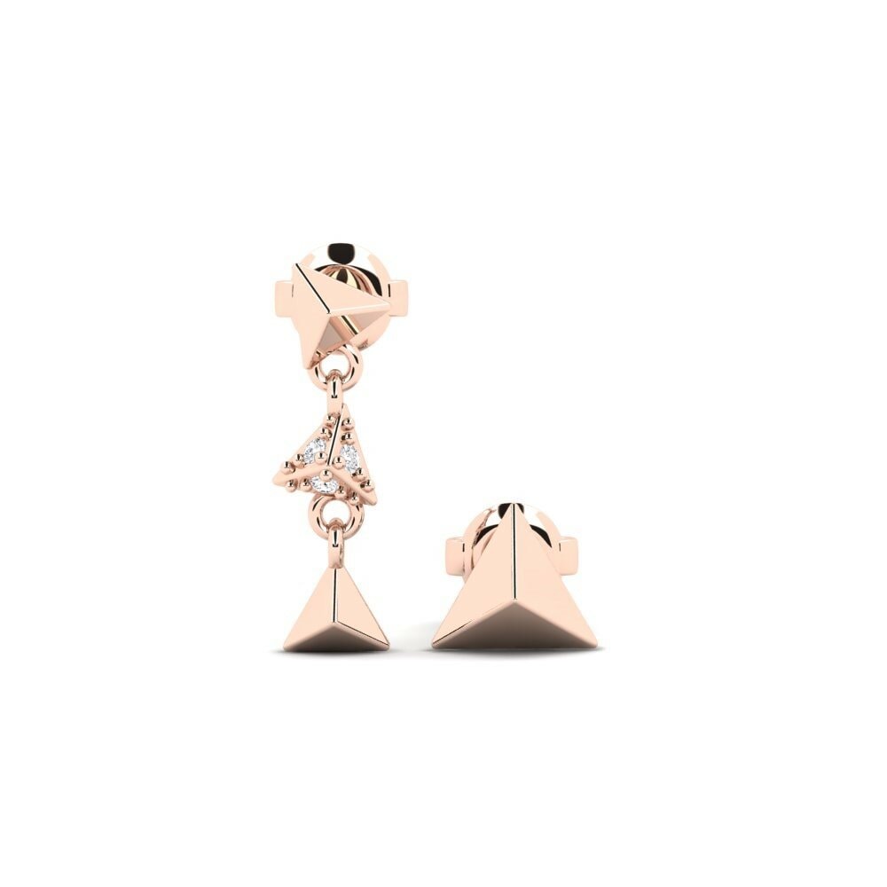 14k Oro Rosa Pendiente de mujer Briset - SET