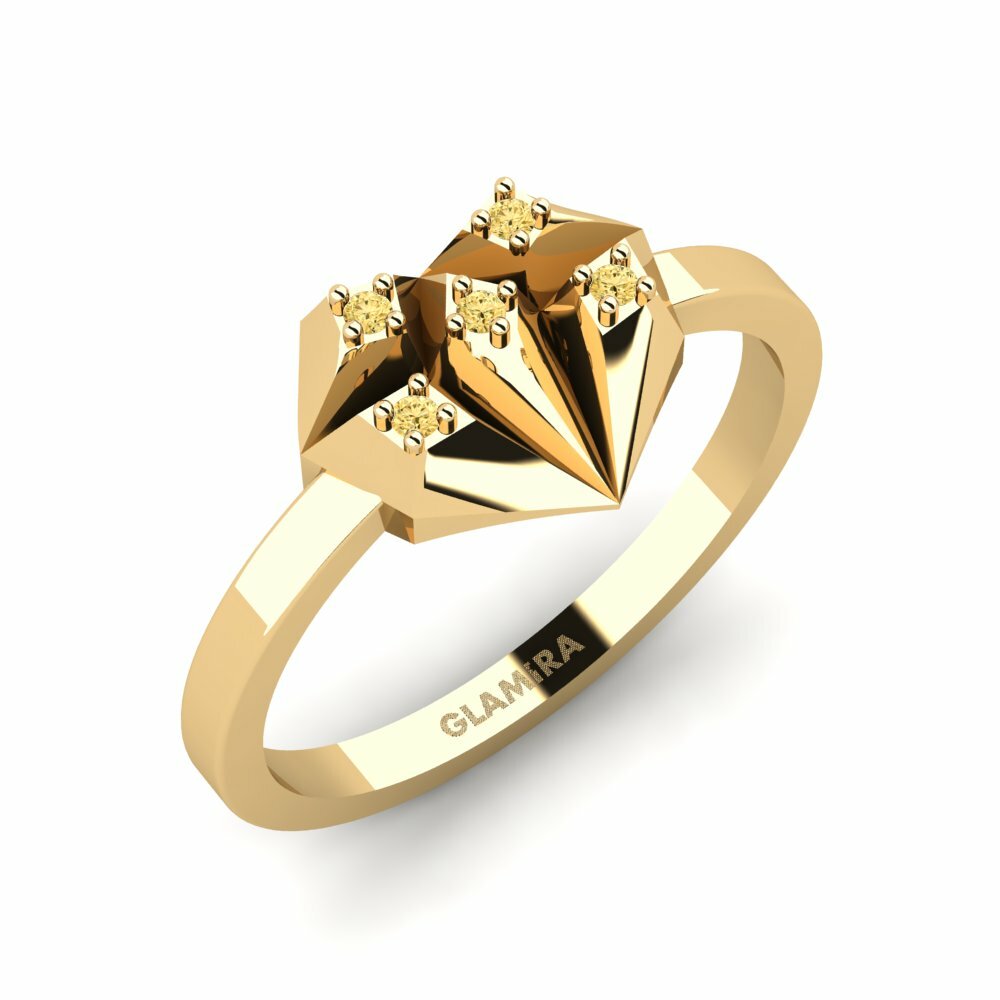 Or Jaune 18k Diamant Jaune Bague Budva