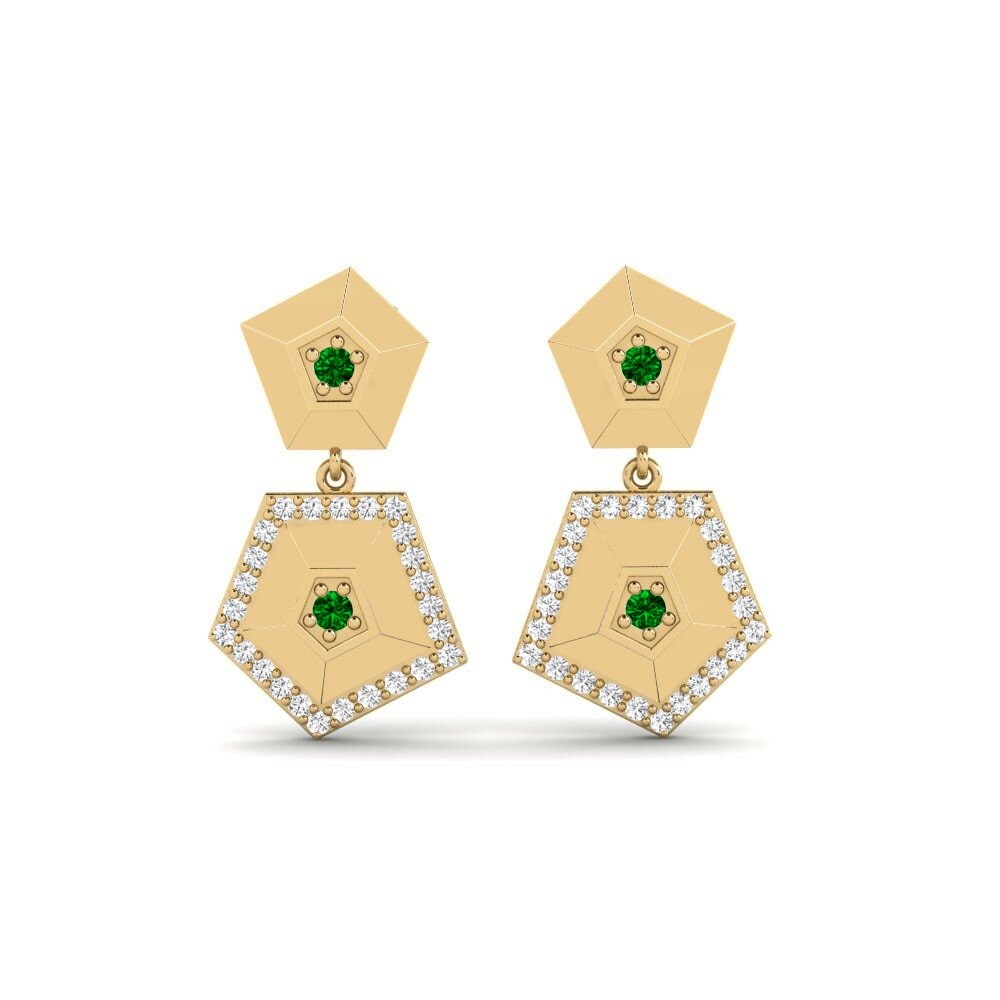 Groene Zirkoon Dames Oorbellen Caesium