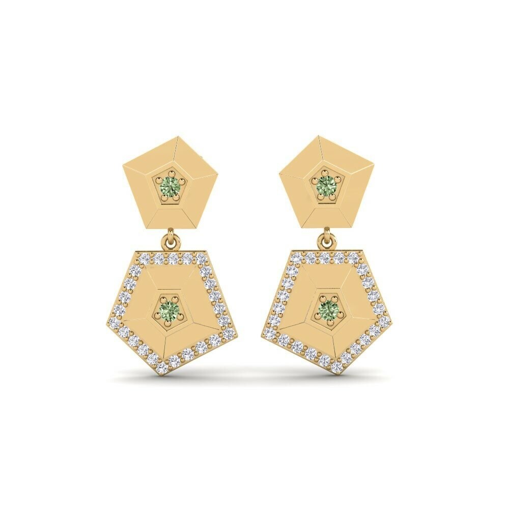 Green Diamond Women's Earring Caesium