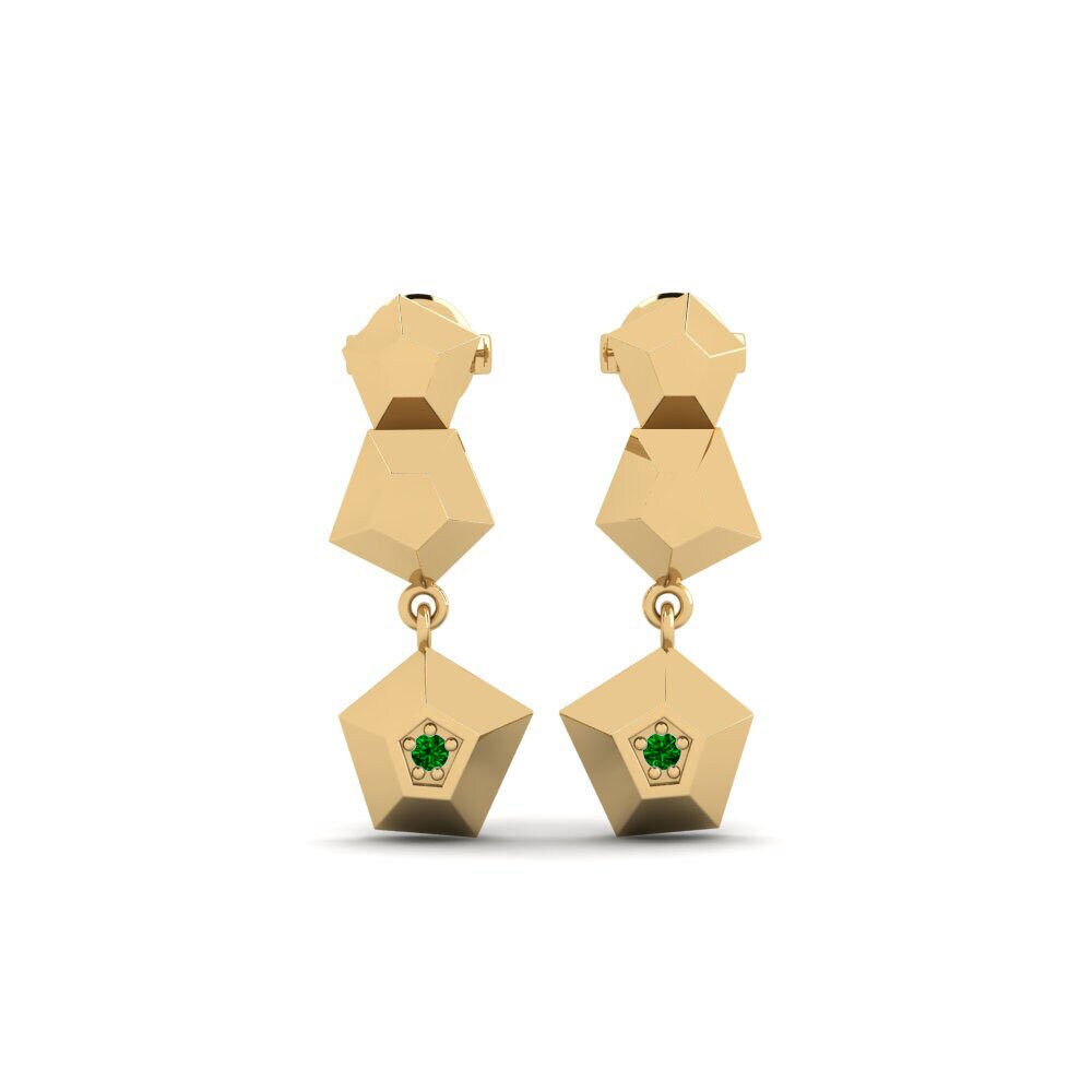 Groene Zirkoon Dames Oorbellen Celestialpol