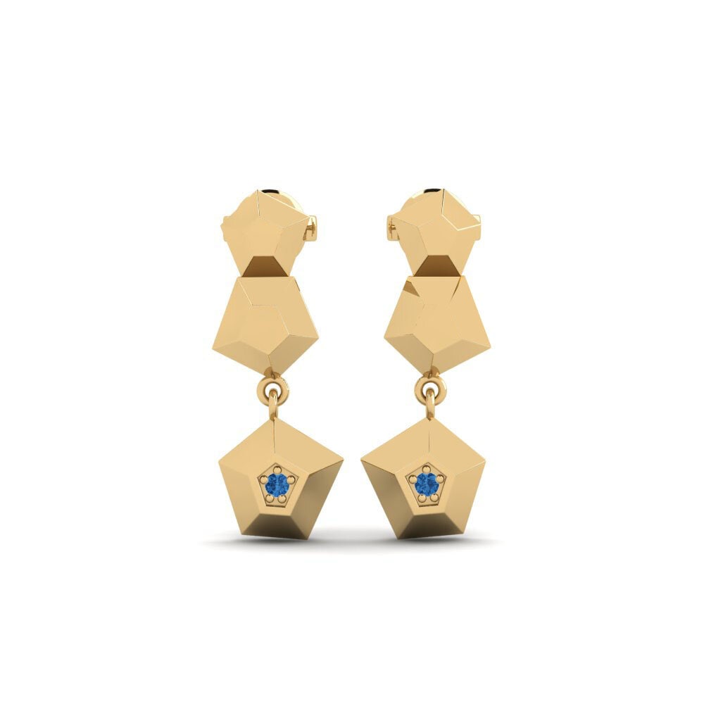 Dark Blue Zirconia Women's Earring Celestialpol