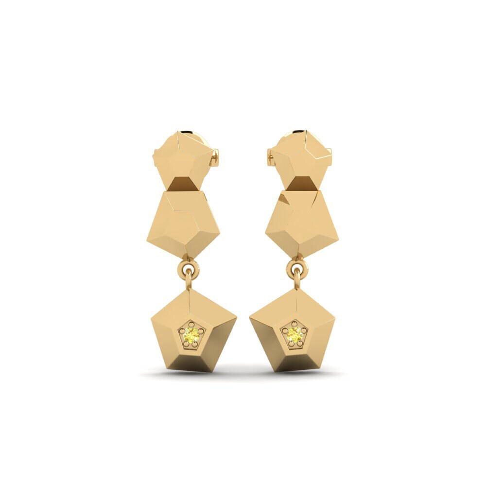 Yellow Sapphire Women's Earring Celestialpol