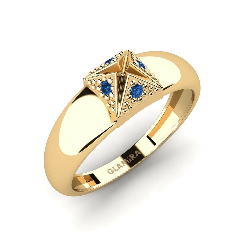 Dark Blue Zirconia Ring Chroung