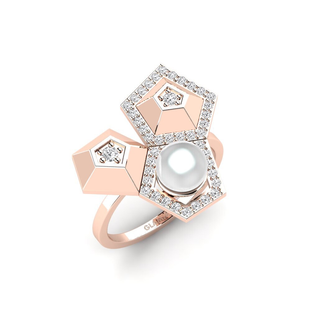 Oro Rosso 585 Anello Cosmicray