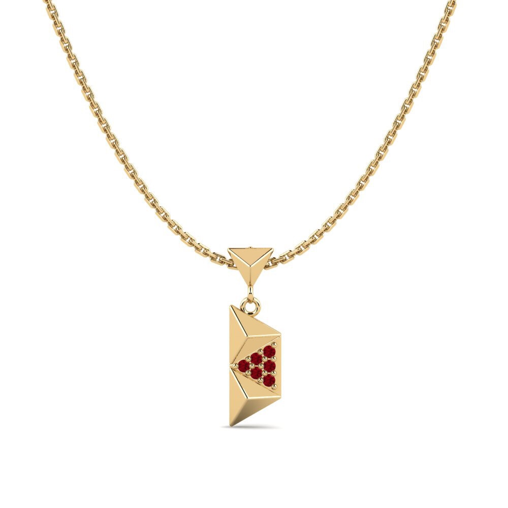 Zircone Rosso Ciondolo da donna Cresset