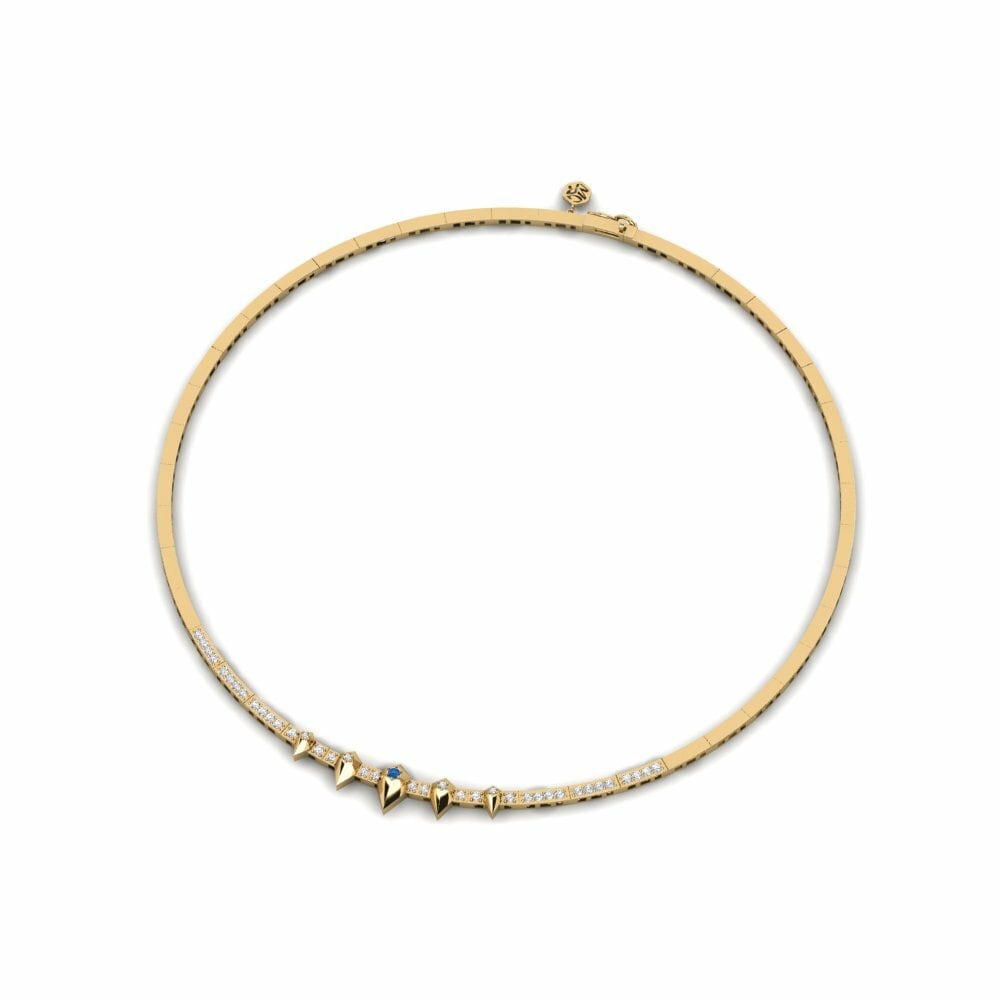Dark Blue Zirconia Collier Dwangwa