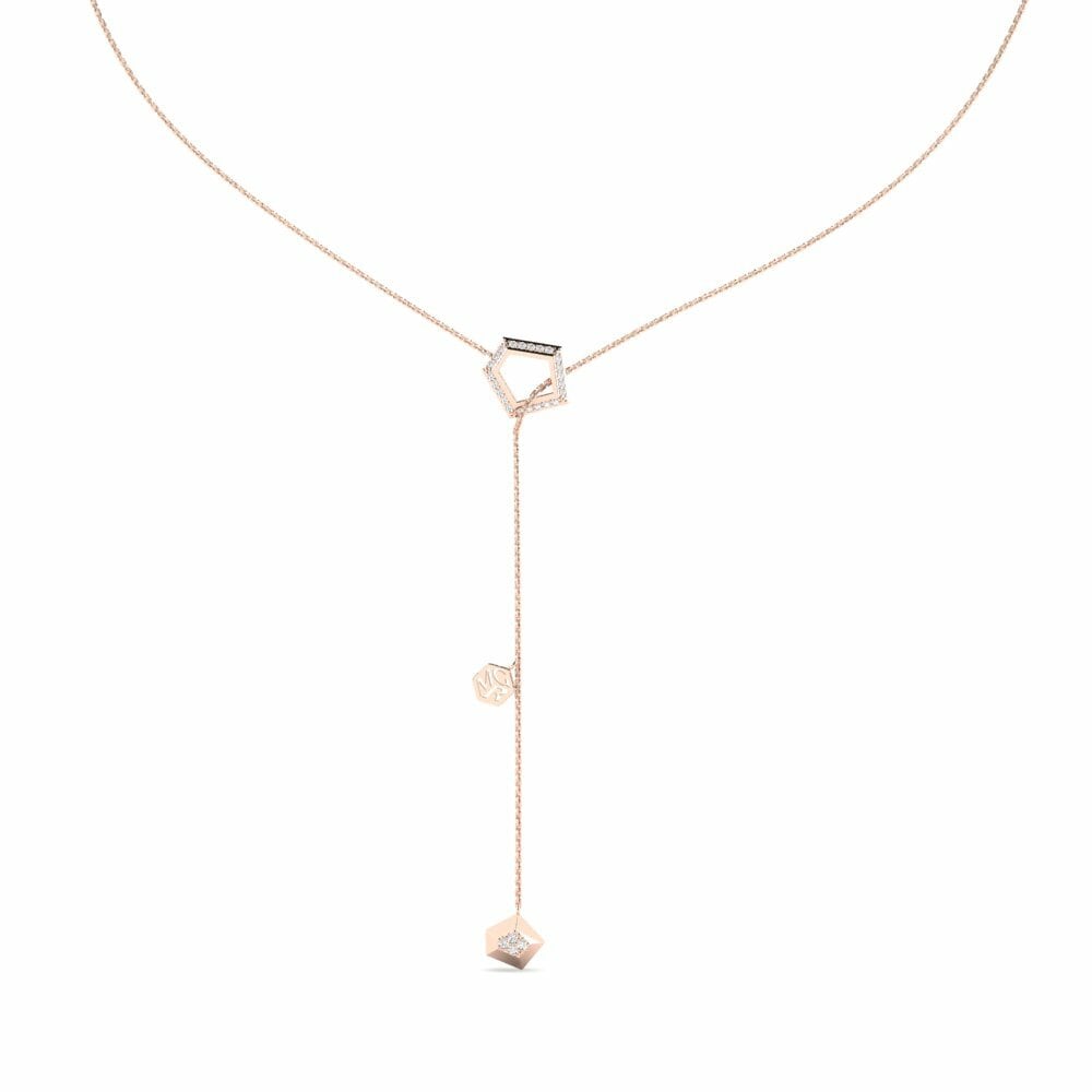 Oro Rosso 585 Collana da donna Fluorine
