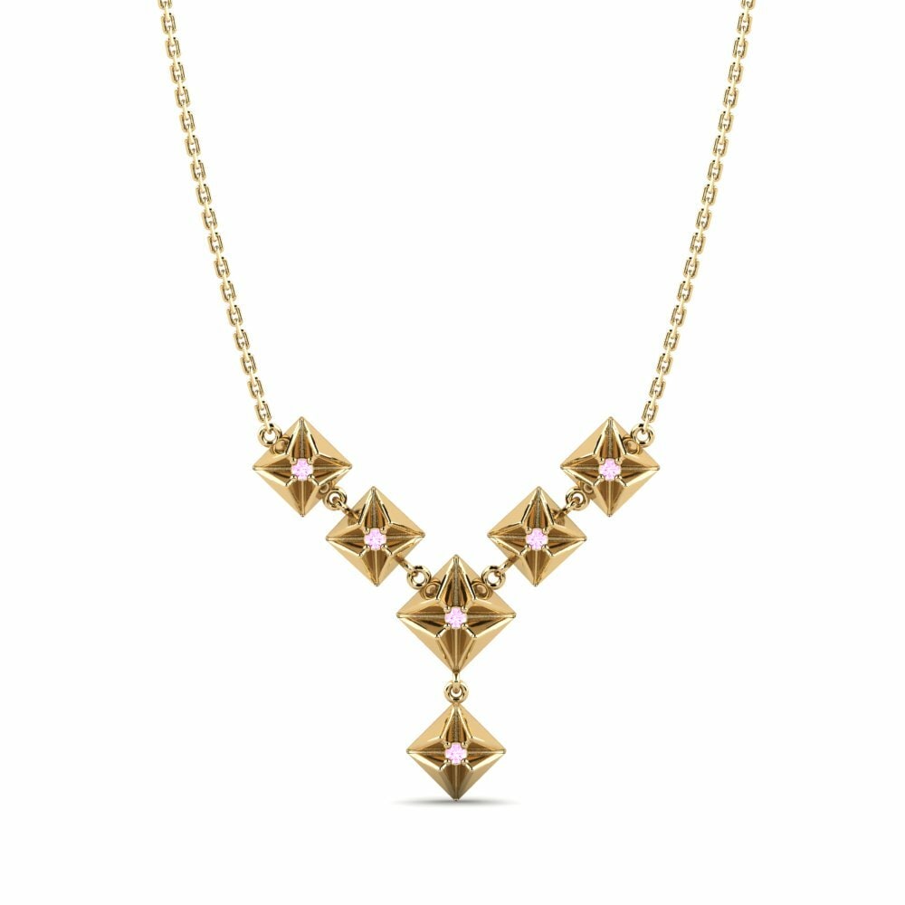 Zafiro Rosado Collar de Mujer Fuskoki