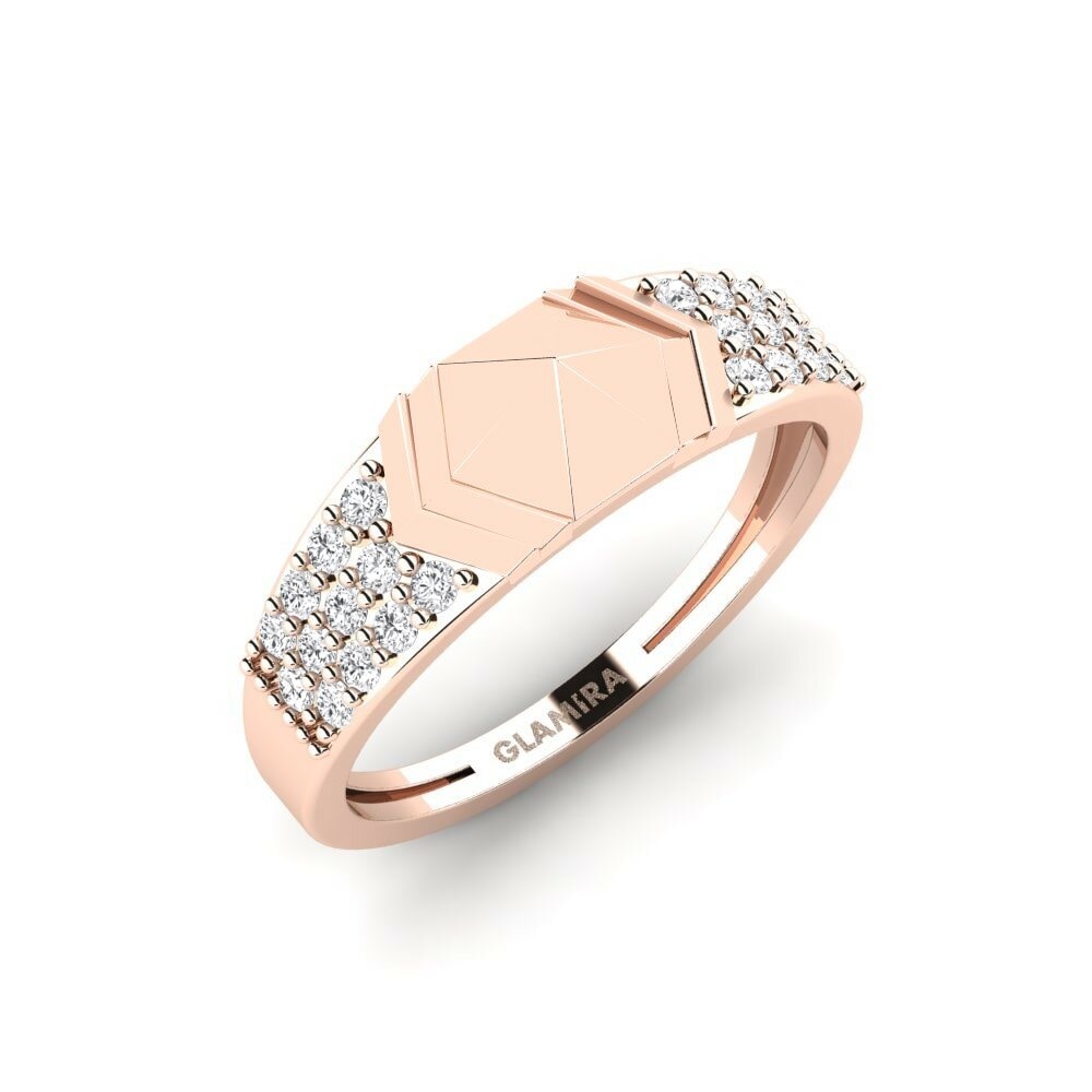 Oro Rosso 585 Anello Gennia