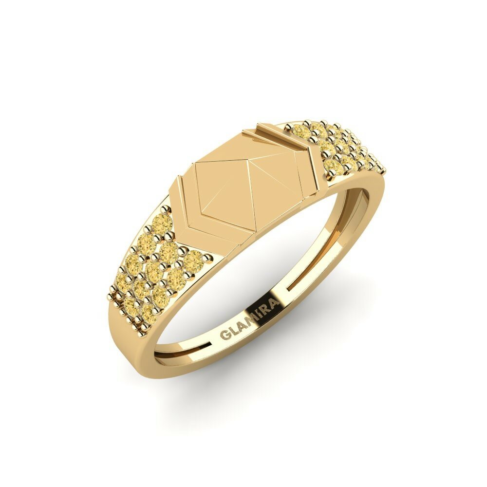 Or Jaune 18k Diamant Jaune Bague Gennia