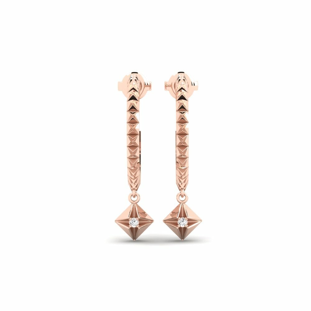 14k Oro Rosa Pendiente de mujer Golhi