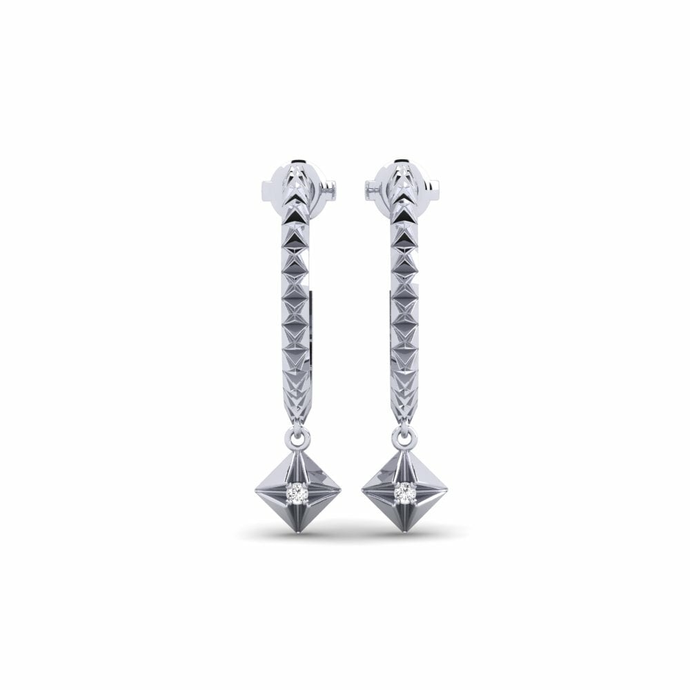 9ct White Gold Women's Earring Golhi