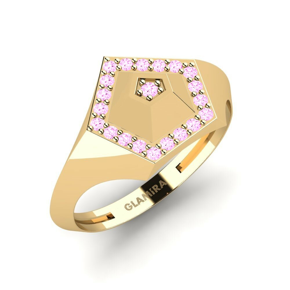 Zaffiro Rosa Anello Halosi