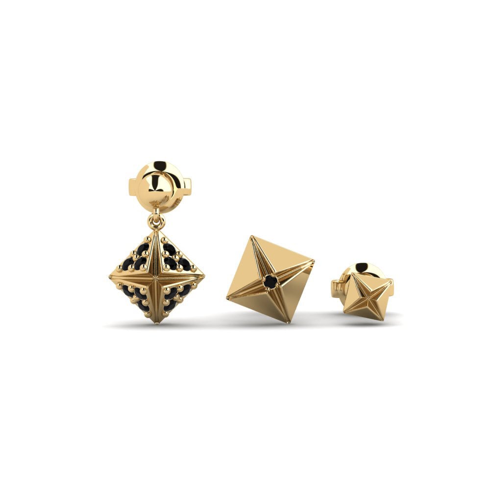 Black Sapphire Women's Earring Hoek - SET