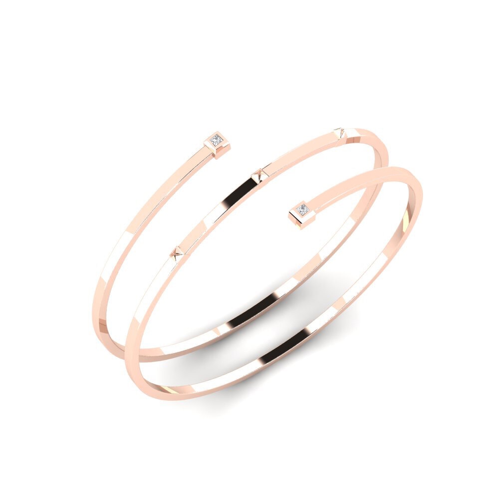 9k Oro Rosa Pulsera de Mujer Hoeke