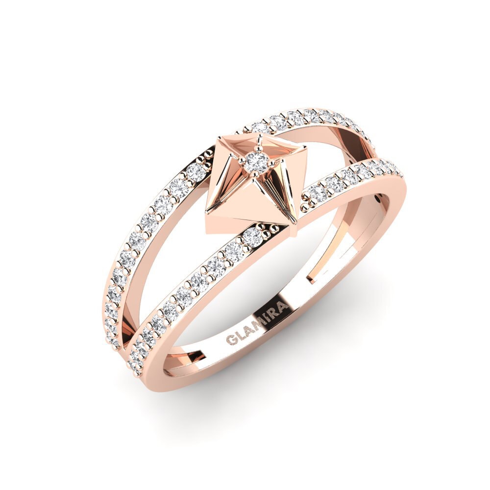 Oro Rosso 585 Anello Ibice