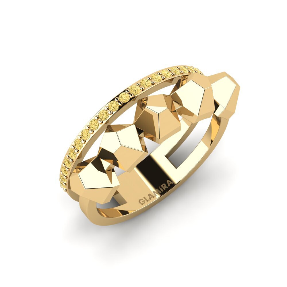 Or Jaune 18k Diamant Jaune Bague Isenfluh
