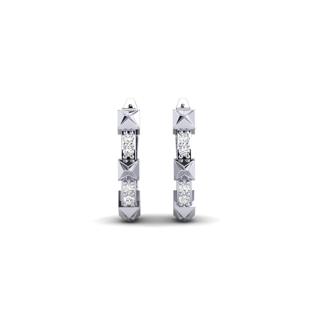 9ct White Gold Women's Earring Khutlonne