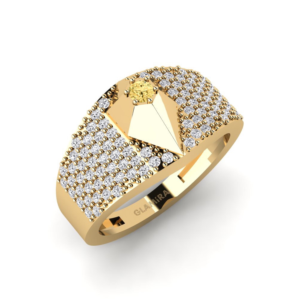 Or Jaune 18k Diamant Jaune Bague Komoe