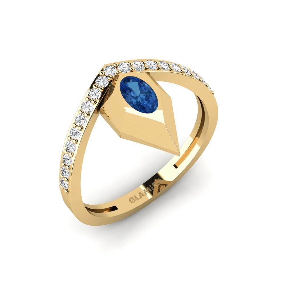 Dark Blue Zirconia Ring Kouilau