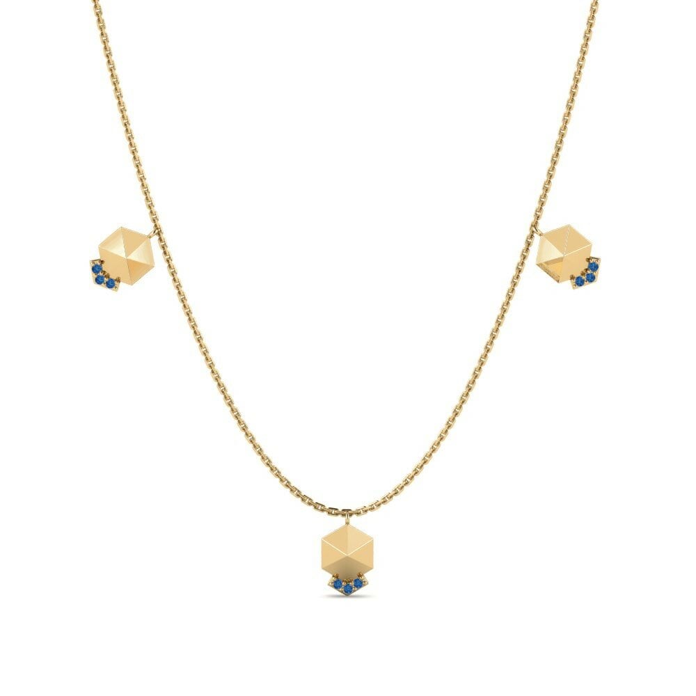 Dark Blue Zirconia Women's Necklace Kulojera