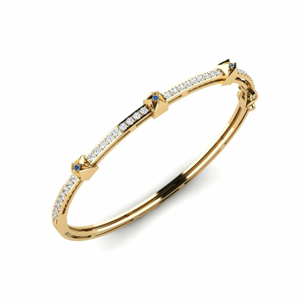 Dark Blue Zirconia Women's Bangle Kuwararu