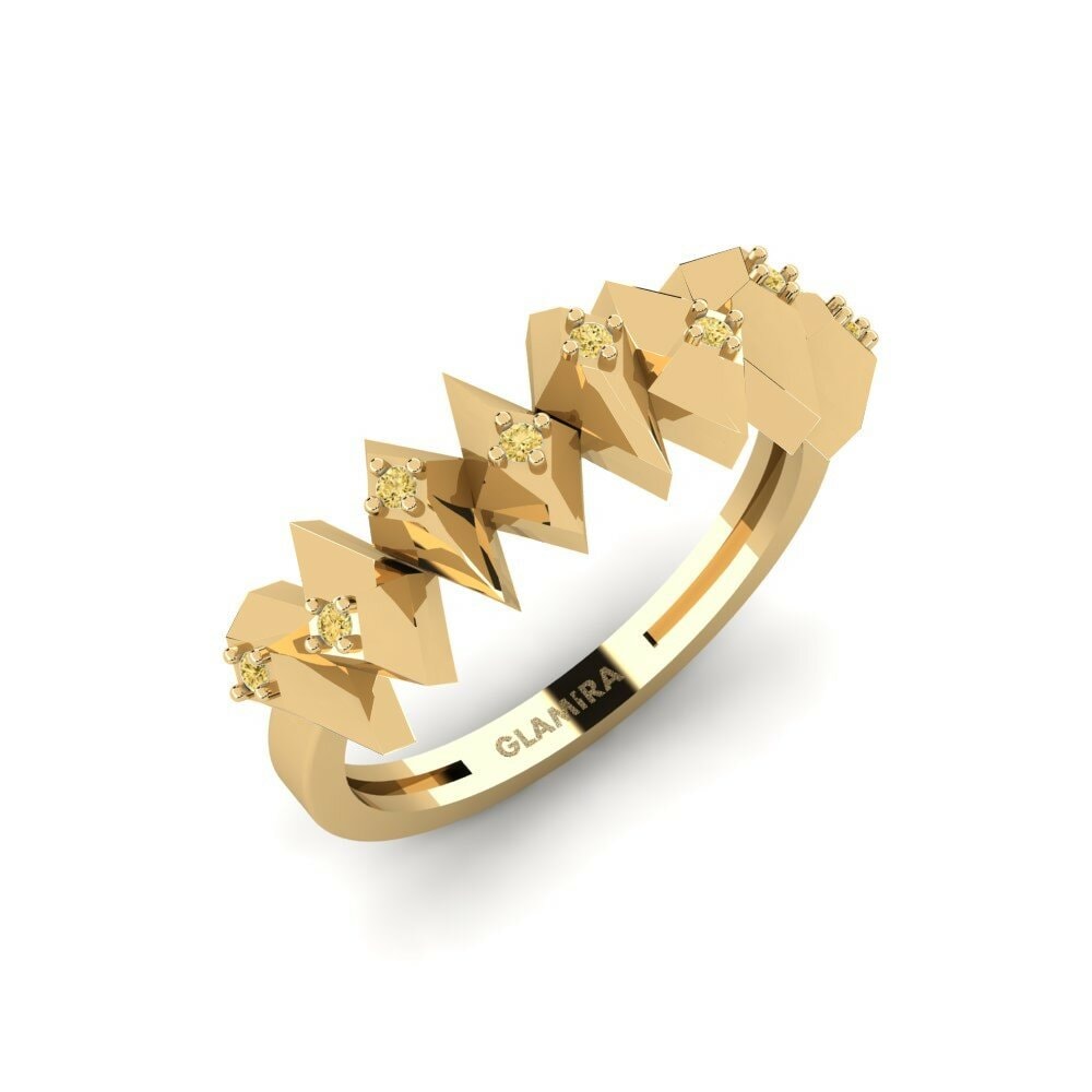 Or Jaune 18k Diamant Jaune Bague Lukuga