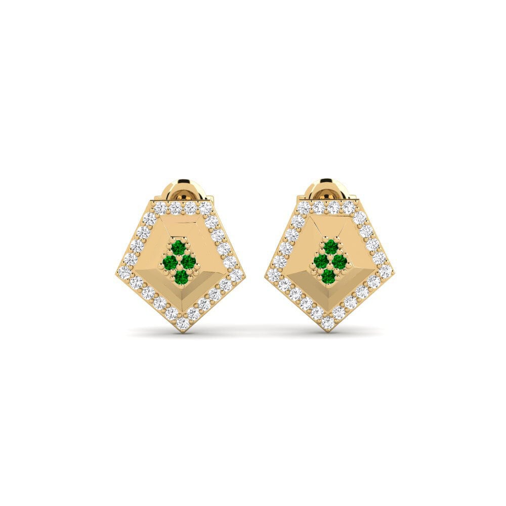 Groene Zirkoon Dames Oorbellen Lunarcycle