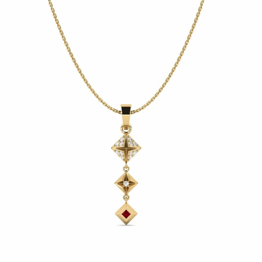 Zircone Rosso Ciondolo da donna Mbali