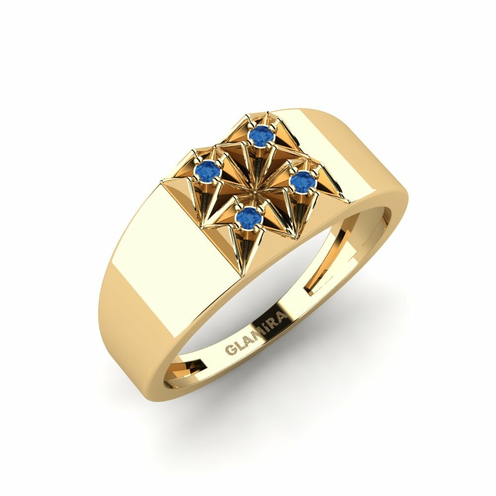 Dark Blue Zirconia Ring Moseoli