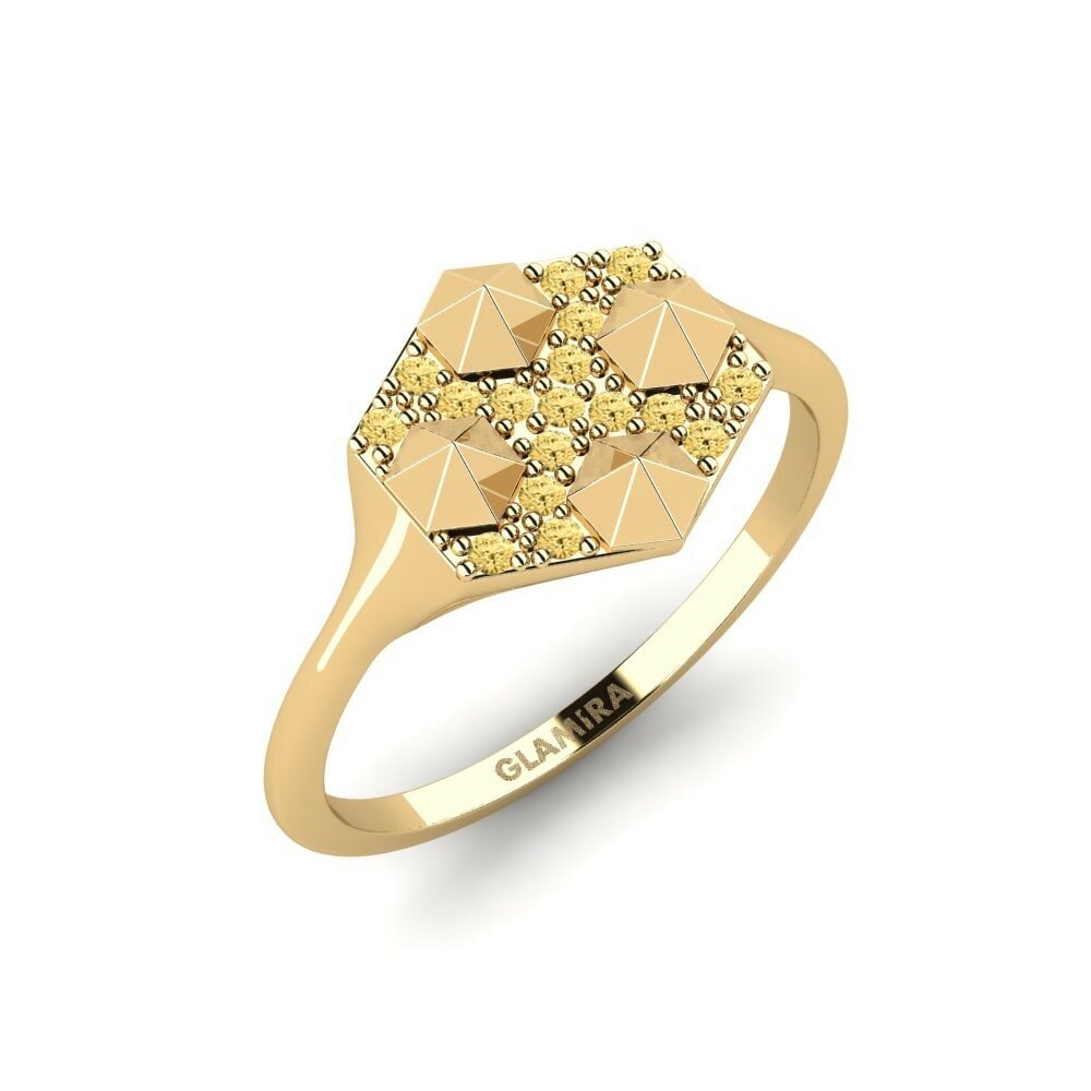 Or Jaune 18k Diamant Jaune Bague Ndatenda