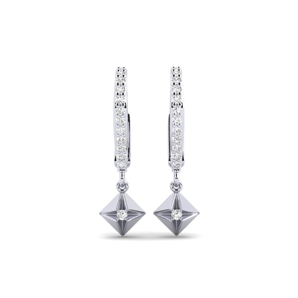 9ct White Gold Women's Earring Maydan