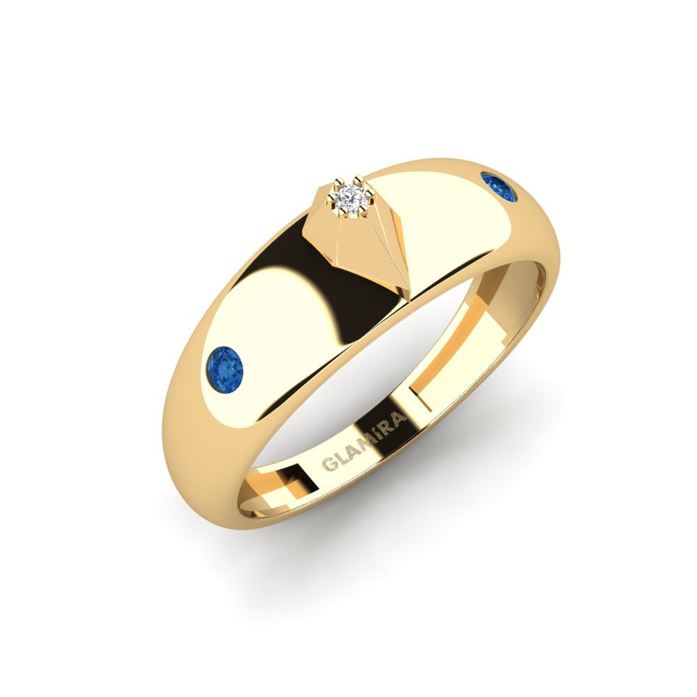 Dark Blue Zirconia Ring Mekon
