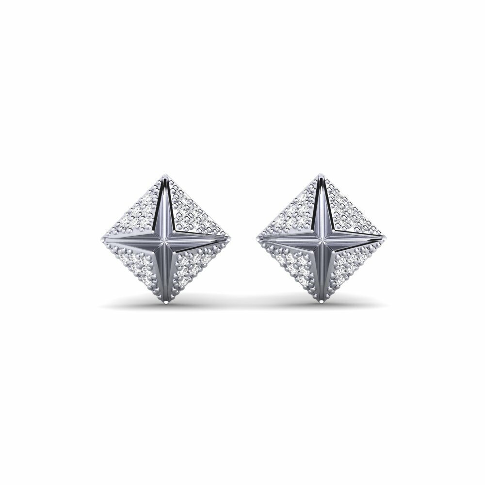 9ct White Gold Women's Earring Moukh
