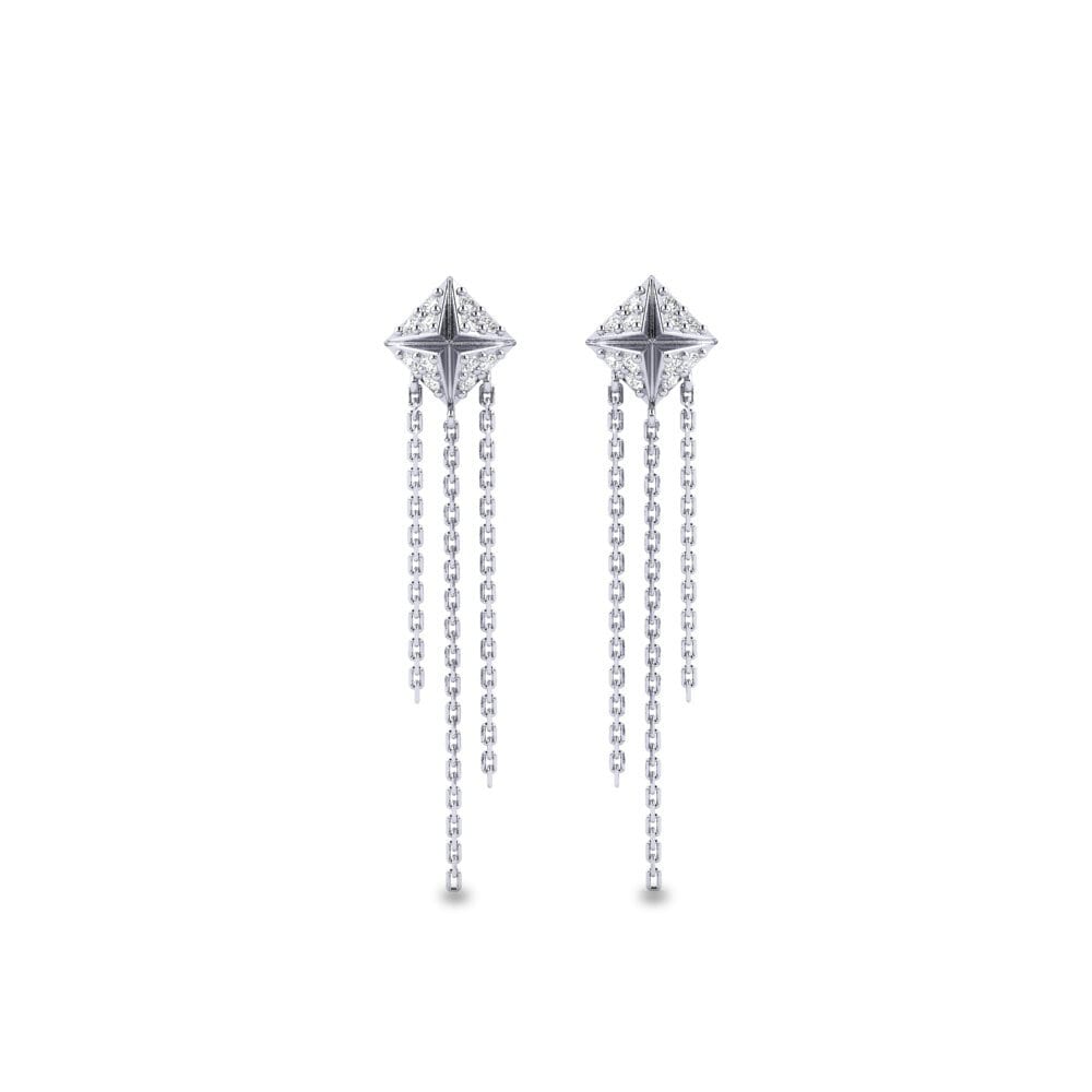 9ct White Gold Women's Earring Nsonda
