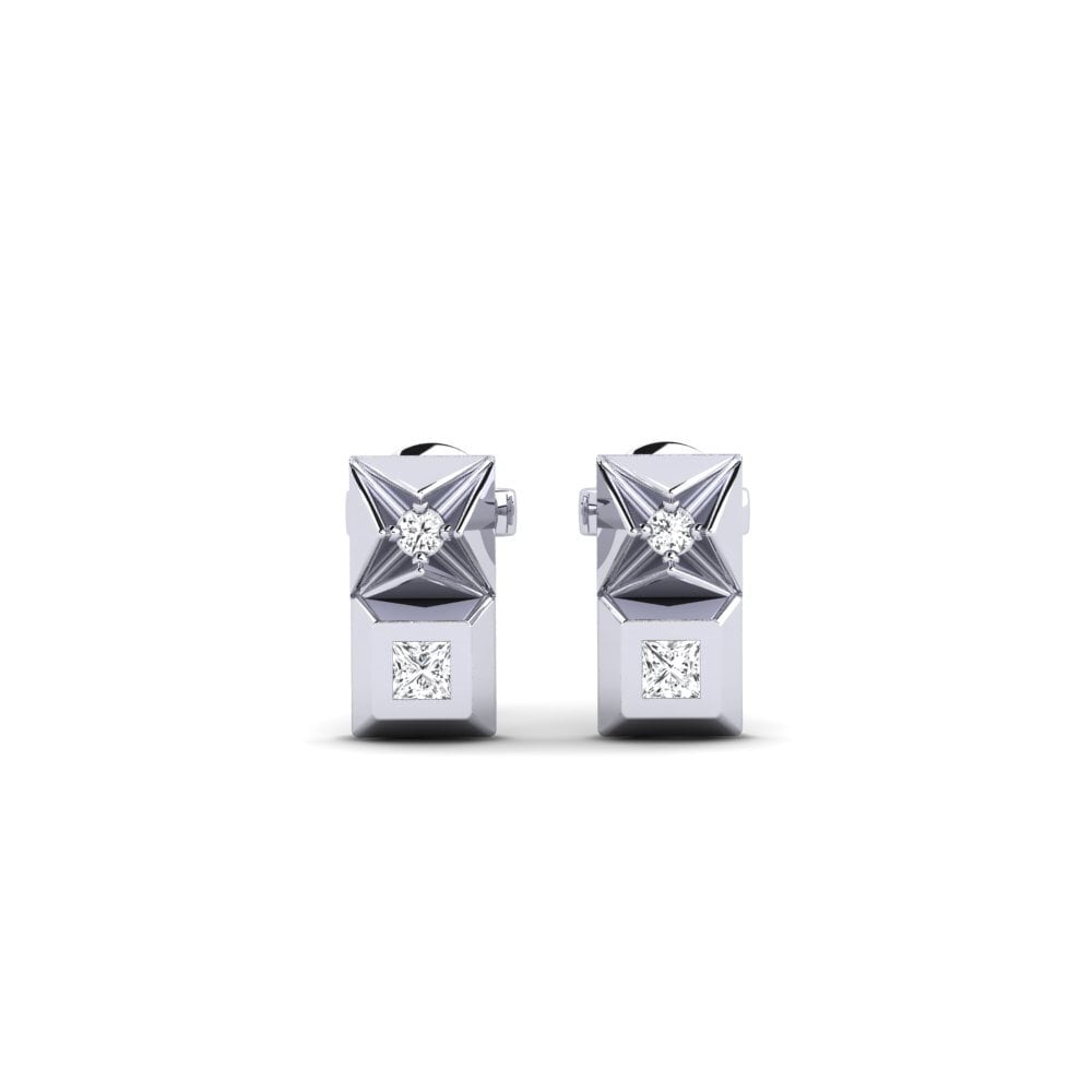 9ct White Gold Women's Earring Ntweaso