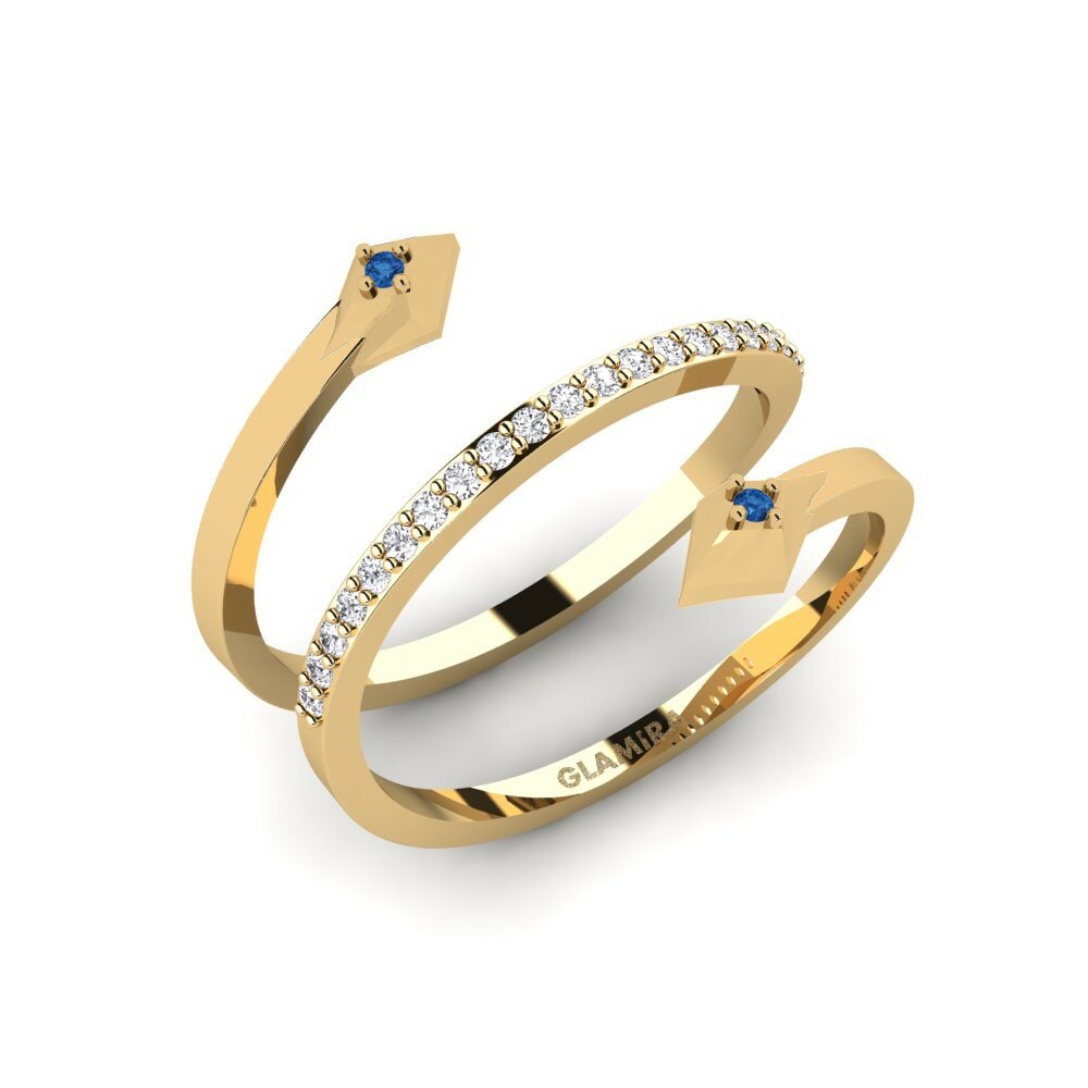 Dark Blue Zirconia Ring Padmasa