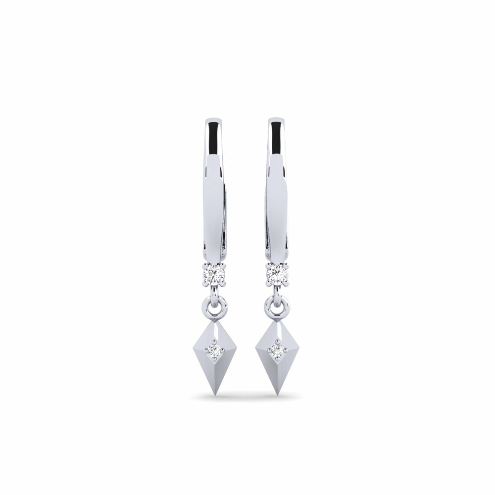 9ct White Gold Women's Earring Pantai