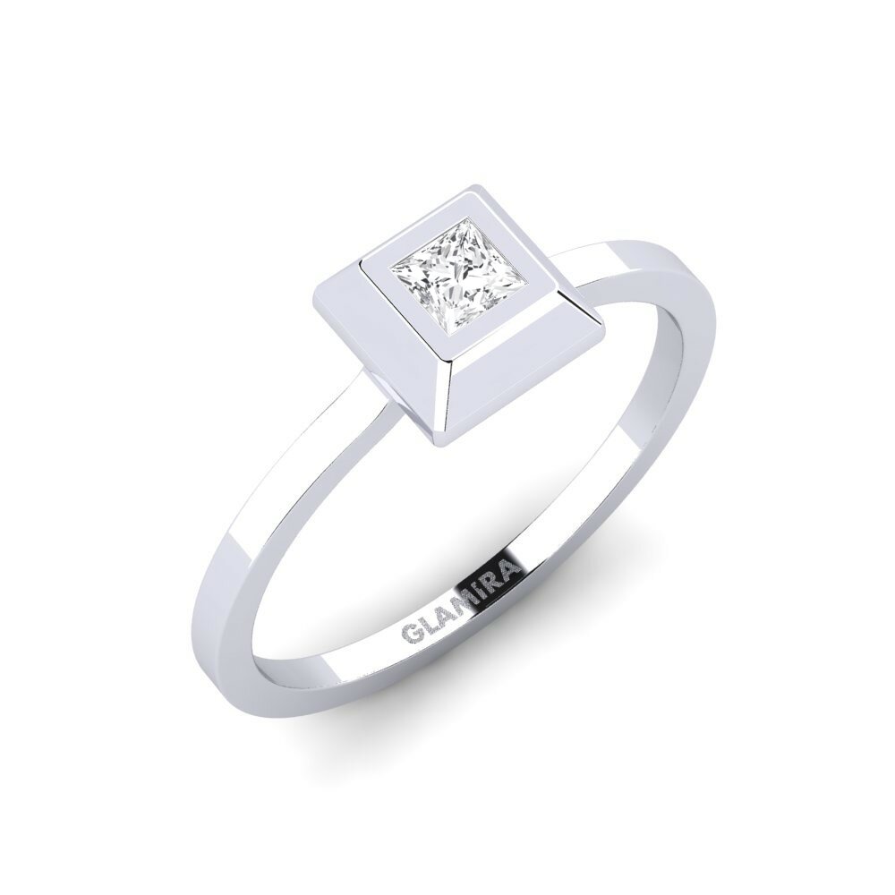 14ct White Gold Ring Pjazza