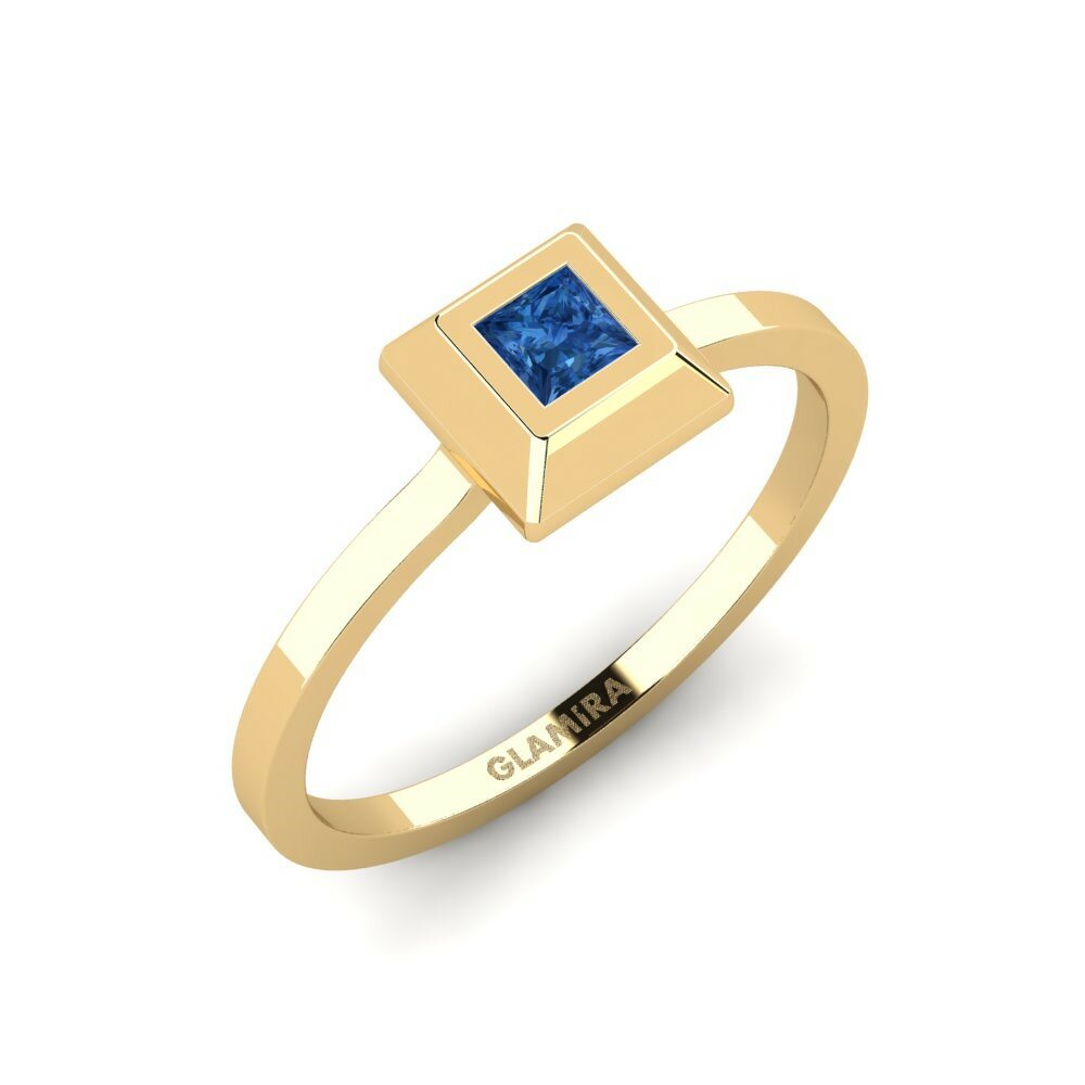Dark Blue Zirconia Ring Pjazza