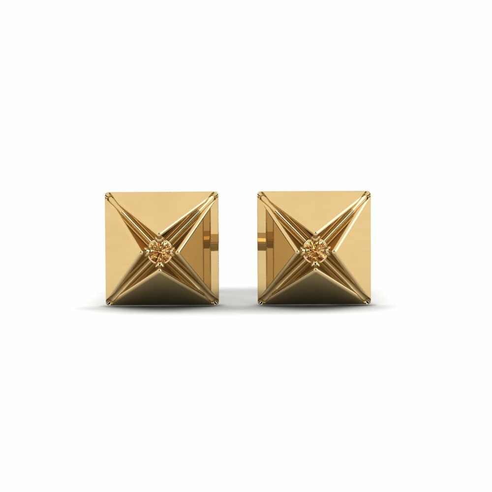 Brown Diamond Women's Earring Quadrat