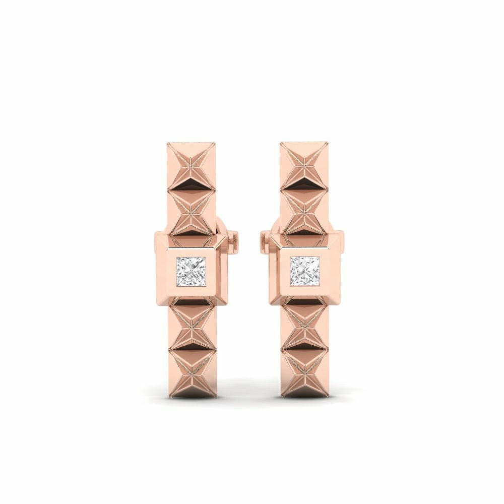9ct Rose Gold Women's Earring Quadru