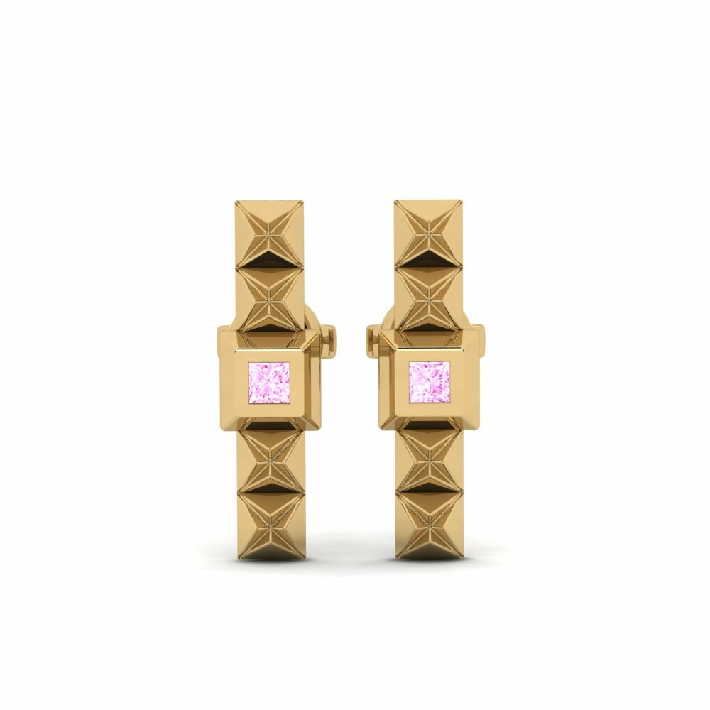 Pink Sapphire Women's Earring Quadru