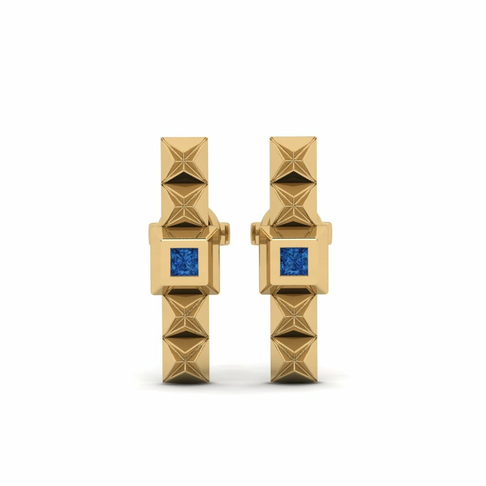 Dark Blue Zirconia Women's Earring Quadru