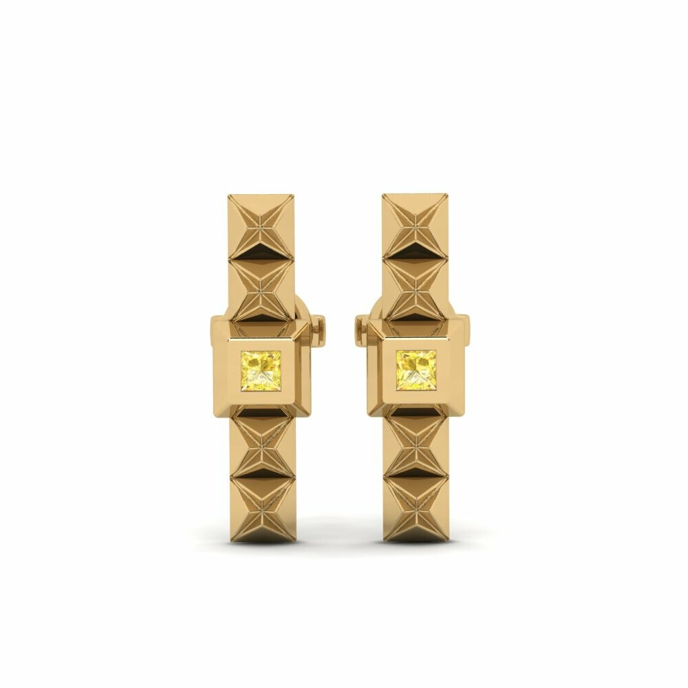 Yellow Sapphire Women's Earring Quadru
