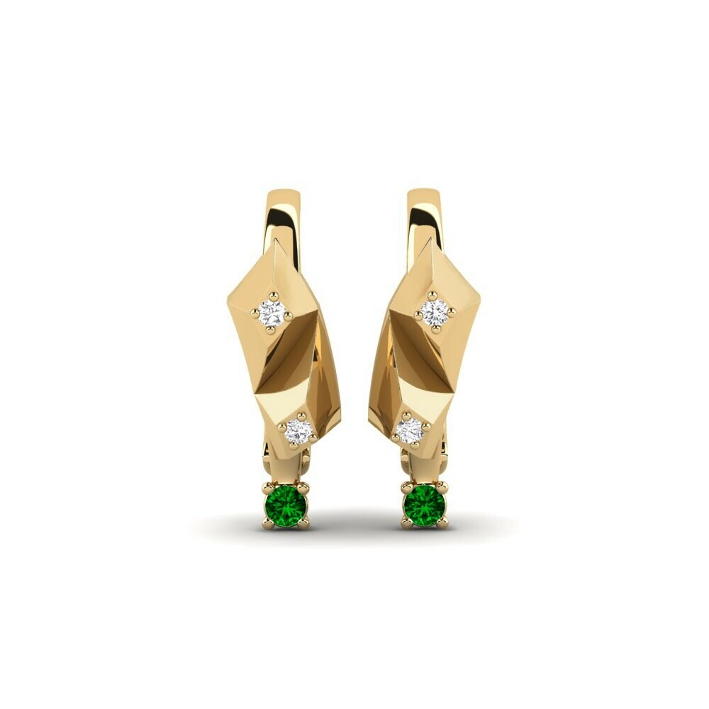 Groene Zirkoon Dames Oorbellen Richting