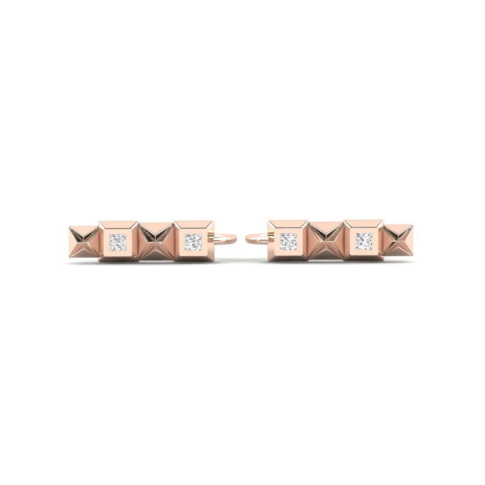 14k Oro Rosa Pendiente de mujer Rokna