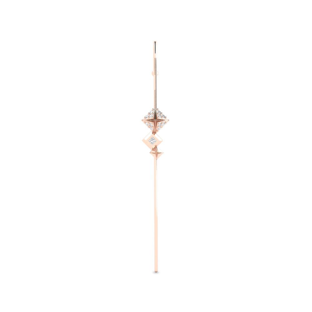 14k Oro Rosa Perforación de oreja Sarok