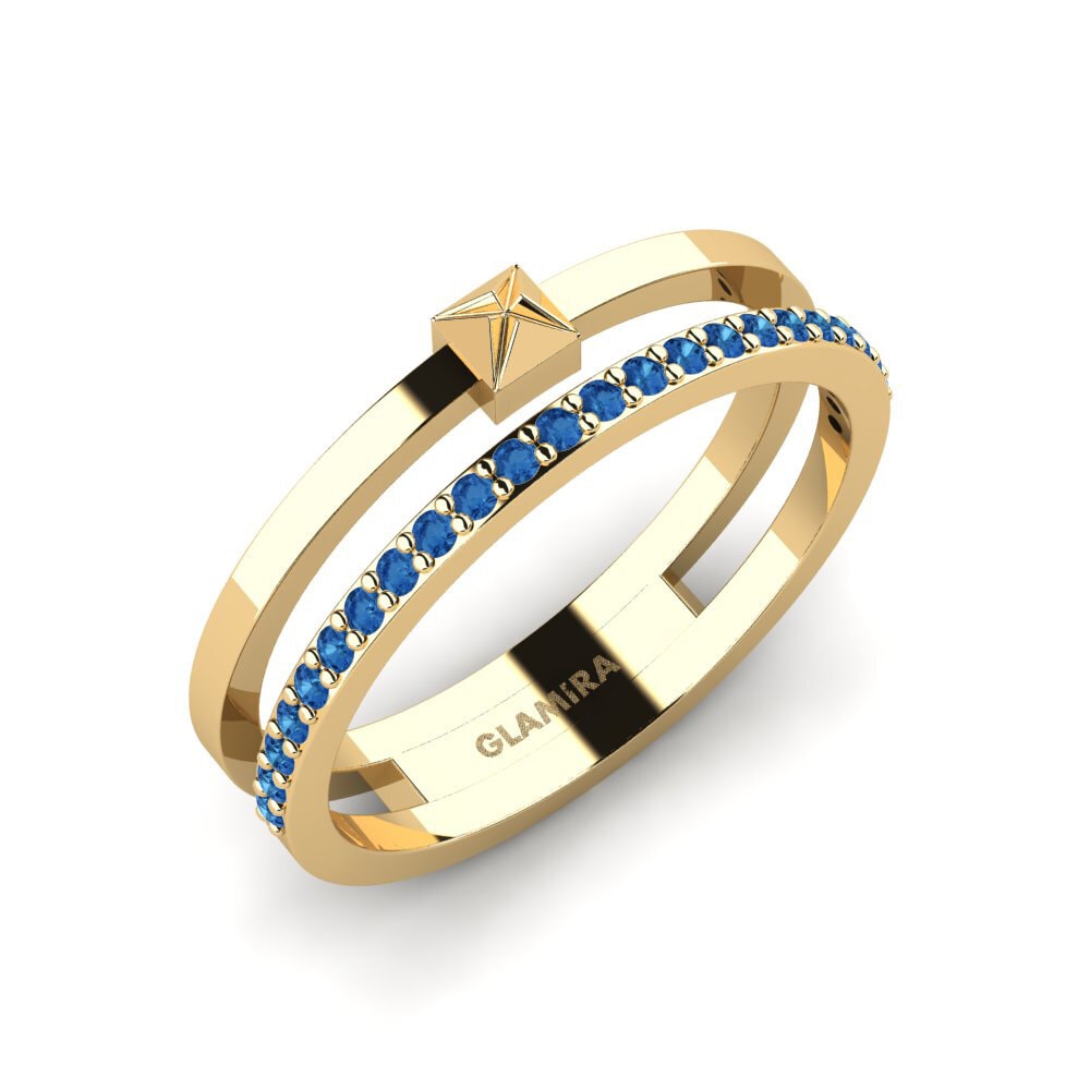 Dark Blue Zirconia Ring Sekhutlo